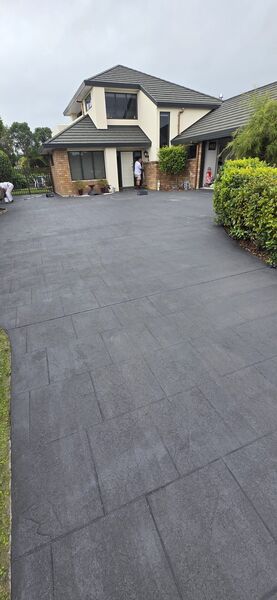 Driveway painting by Colour Homes